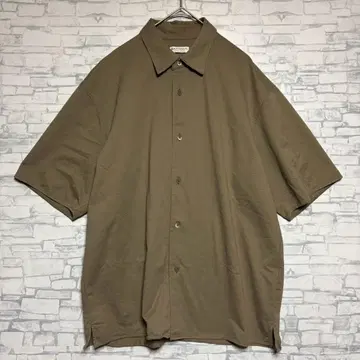 [ BEAUTY&YOUTH ] 반팔 오버 사이즈 셔츠 브라운