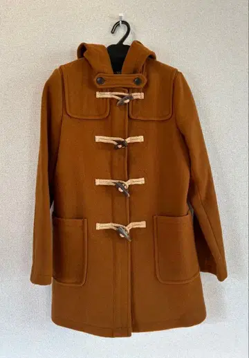 KETTY 케티 브라운 더플 코트 후드 부착