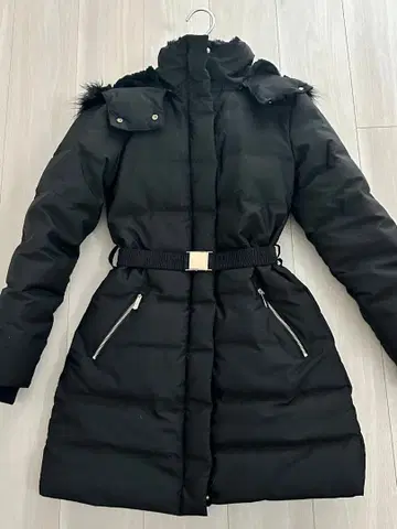 ZARA 자라 벨트 포함 다운 자켓 XS