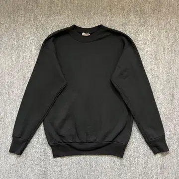 00-90s Hanes 헤인즈 무지 블랙 크루넥 맨투맨 M