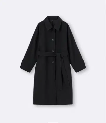 GU 코지 멜톤 발마칸 코트 블랙 M 사이즈