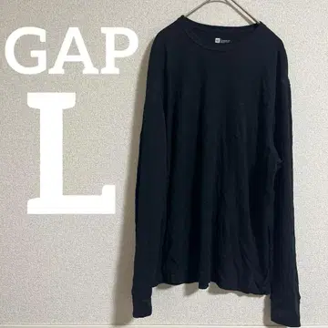 새상품급 GAP [ L ] 블랙 긴팔 티셔츠 심플 블랙