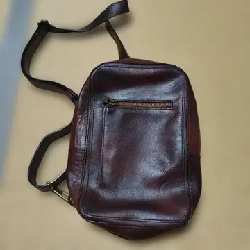 MOTHERHOUSE 다크 브라운 가죽 숄더백