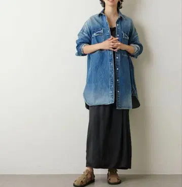 윔 가젯 데님 오버 사이즈 셔츠