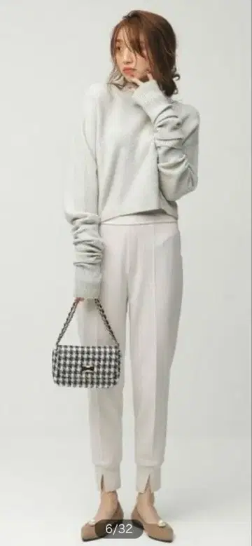 안피로 기모 웜 조거 팬츠 아이보리 L