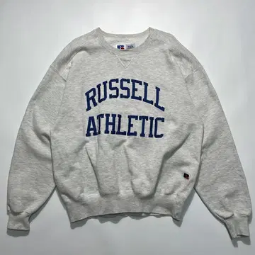 90s 러셀 USA제 맨투맨 M 헤더 그레이 하이 코튼 7537
