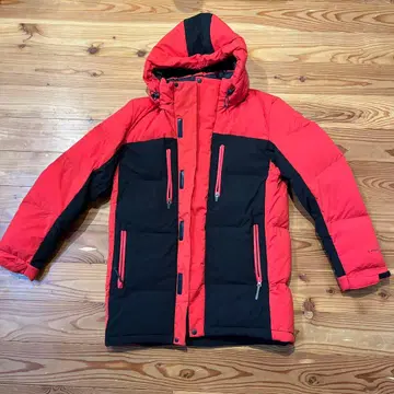 엑스쉘터(R) 단열 알파 프리미엄 기가 퍼프 다운 코트 오렌지 레드