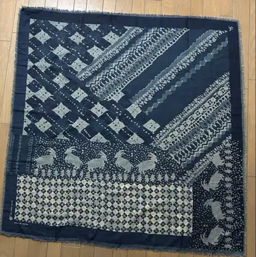 45R 인디고 능직 편직 패턴 믹스 보자기