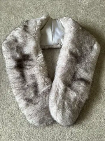 인조 모피 기모노 숄 그레이 성인식