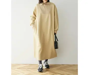 SUGAR SPOON 하프 ZIP 맨투맨 원피스 스191