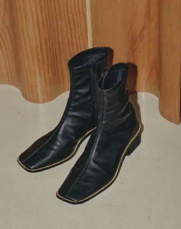 투데이풀 Stretch Leather Boots 38 블랙