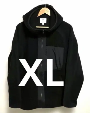 유니클로 x 화이트 마운티니어링 플리스 풀 집업 후드티 XL 블랙
