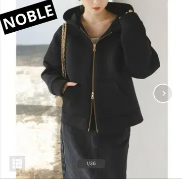 [ 새상품급 ] NOBLE 종이상자 니트 후데트 후드티