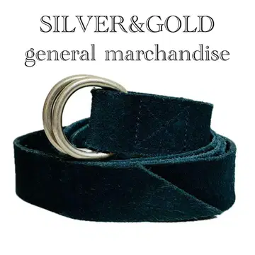 제너럴 머천다이즈 가죽 벨트 스웨이드 네이비 롱 타입