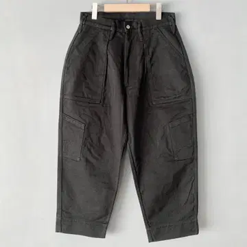 TUKI 컴뱃 팬츠 카츠라기 드릴 블랙 1 TUKI 와이드 트라우저