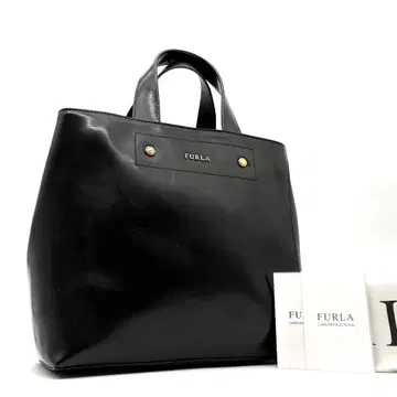 새상품급 훌라 핸드백 가죽 로고 여성용 수납 가방 포함 무지 블랙