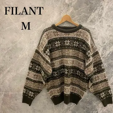 [새상품급] FILANT 필란트 M 스웨터 니트 블랙 화이트 남성용