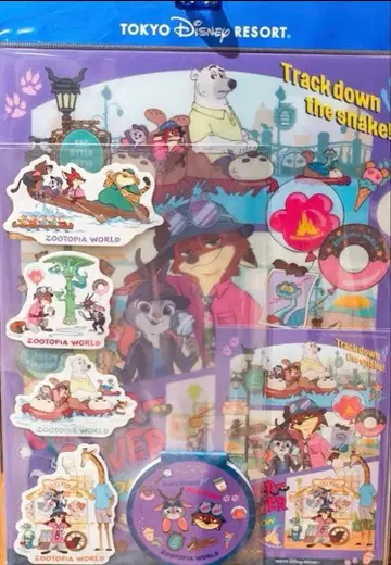 [새상품] 주토피아 스테이셔너리 세트 메모 클리어 홀더 스티커