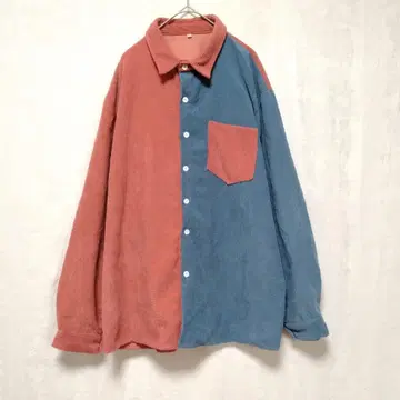 코듀로이 커버올 XL 빨파 투톤 컬러 빅 실루엣