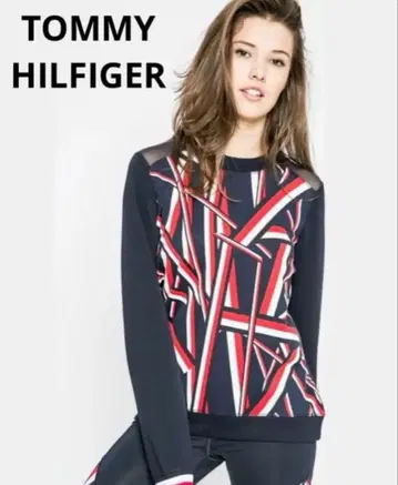 타미힐피거 플래그 컬러 스웨트 셔츠 긴팔 네이비 S