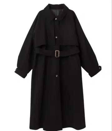 andme 벨트 포함 페이크 울 롱 코트