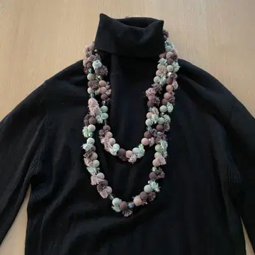 비즈 롱 목걸이