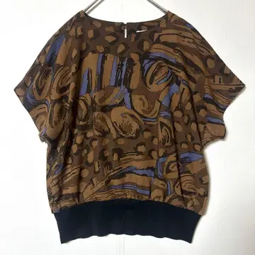 Timwear 올 패턴 반팔 풀오버 티셔츠 M~L 상당 브라운 계열 m