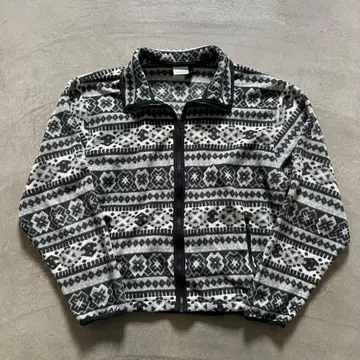 90s llbean 엘엘빈 USA제 기하학계 지퍼 플리스