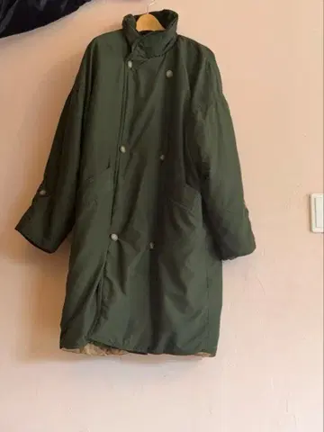 KIARIS 구매 vintage 다크 그린 롱 코트 버튼 포함