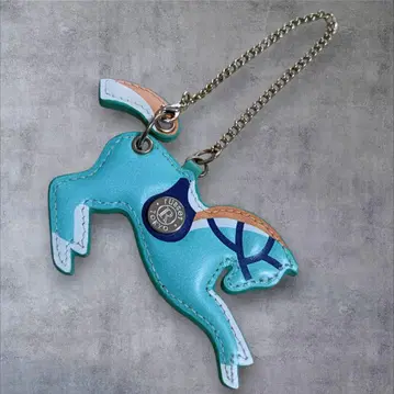 새상품급 러셋 russet 백참 키링 호스 모티브