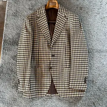 새상품급 BEAMS F KYNOCH 원단 테일러드 자켓 하운드 투스 패턴
