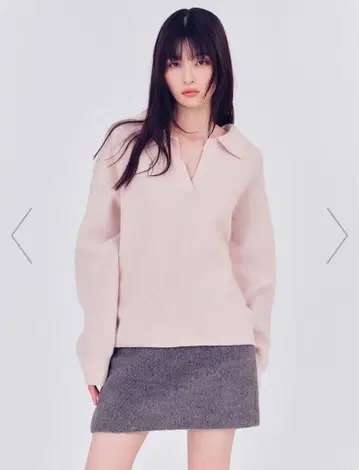 새상품 FRAY.ID 라쿤 더블 페이스 폴로 칼라 풀오버 택 포함