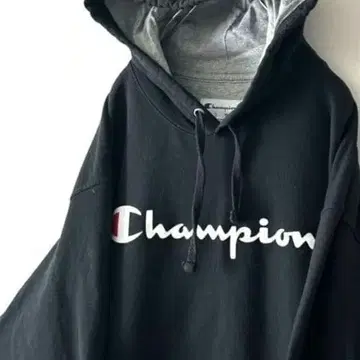 챔피온 로고 맨투맨 후드티 L 블랙 구제 의류