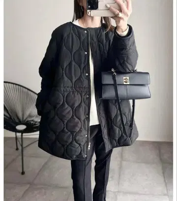 (하자품) Emma Taylor 밀리터리 퀼팅 드로스트 하프 코트