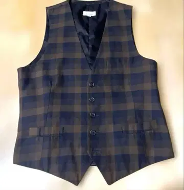 [할인] Gianmetto 이탈리아 체크 무늬 베스트 사이즈 46