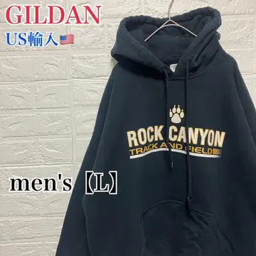 D416 [US 수입] 길단 후드 맨투맨 블랙 계열 men's [L]