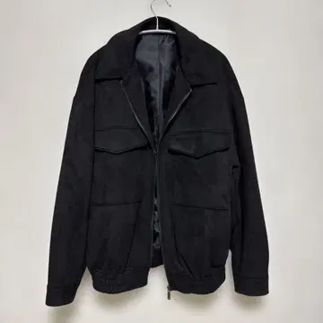 블랙 스웨이드 느낌 점퍼