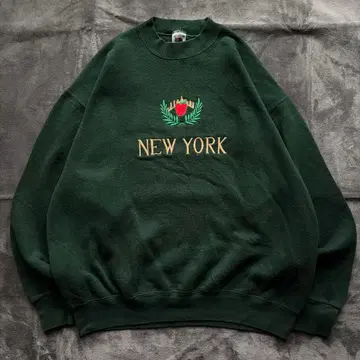 90s USA제 프룻 오브 더 룸 맨투맨 트레이닝복 자수 구제 의류