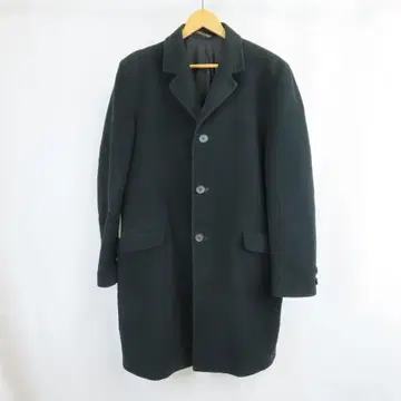 VINTAGE 이탈리아제 체스터 코트 구제 의류 50 블랙 남성용