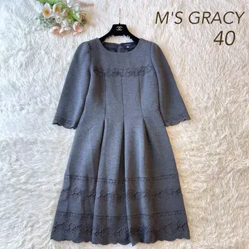 컨디션 최상 M'S GRACY 2020년 본딩 원피스 그레이 40
