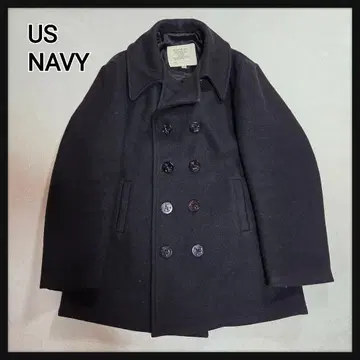US NAVY 미군 울 피코트 더블 40 L 사이즈 블랙