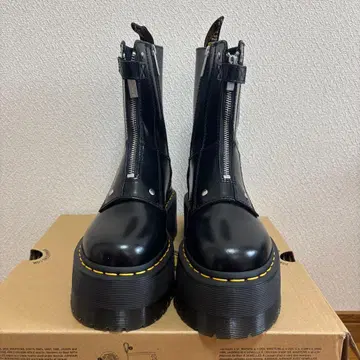 닥터 마틴 통굽 블랙 사이드 고어 부츠 38