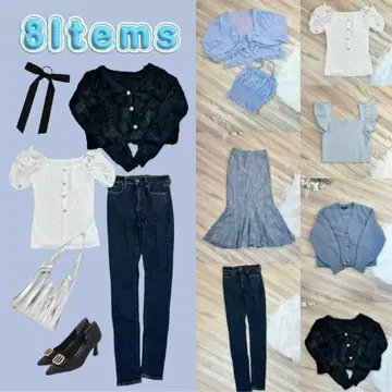 S/M 사이즈 8점 코디 묶음 판매 여성용