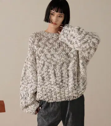 슬라브 니트 풀오버 LS 593586