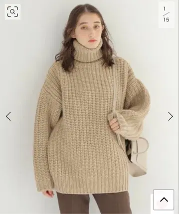 [ 새상품 ] BASERANGE 터틀넥 오버 사이즈 니트