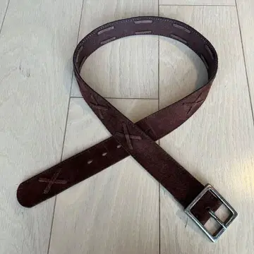 브라운 스웨이드 벨트