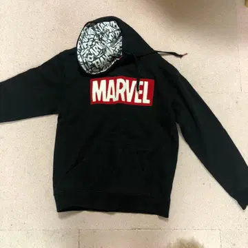 MARVEL 후드 부착 후드티 M 블랙