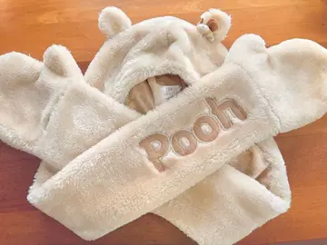 푸우 머플러 장갑