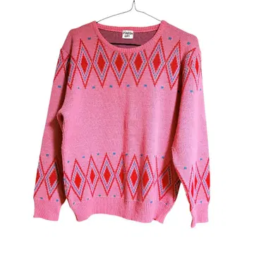 빈티지 핑크 스웨터