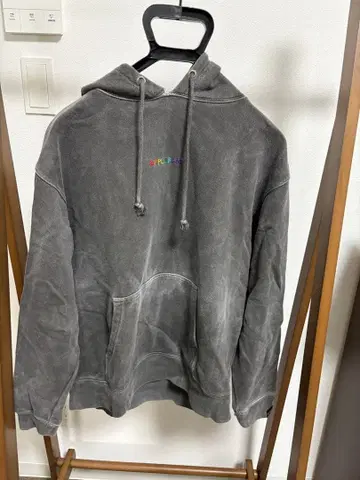 APPLEBUM 그레이 후드 부착 후드티